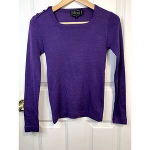 Vintage Rafique Wool Blend Purple Sweater Size Small